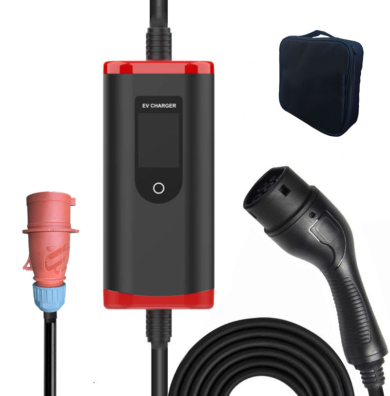 三相32A 22KW 62mm(5針紅頭)工業頭至Type 2電動車充電線:安全、便捷、智能充電解決方案的副本